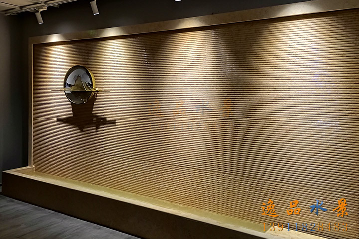 北京流水背景墙案例|石材水幕墙